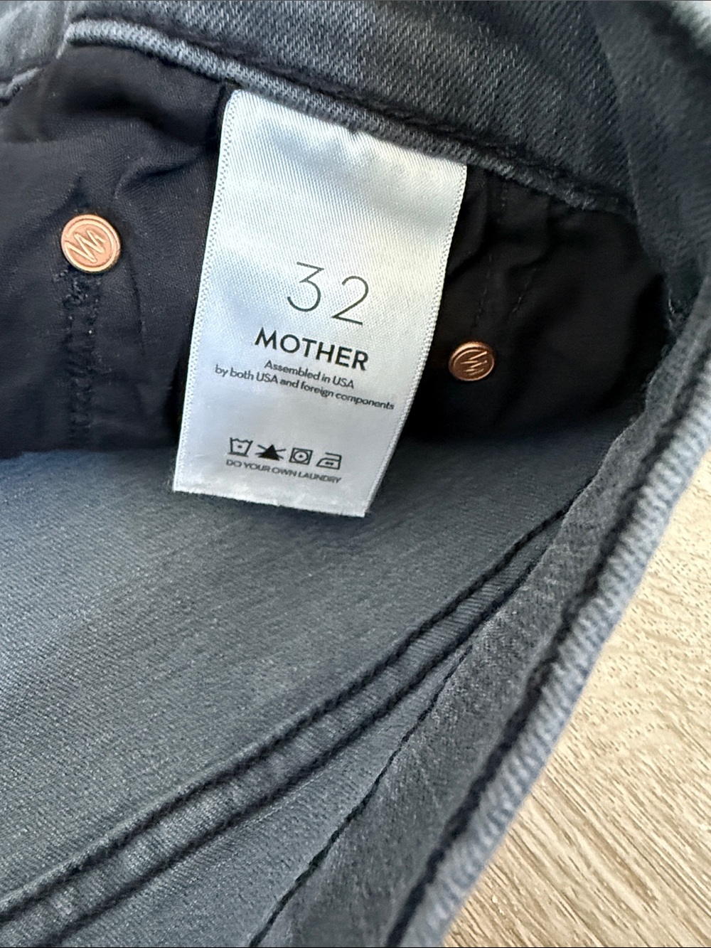 MOTHER Light Gray High-Rise Denim Jeans - Picture 5 of 8